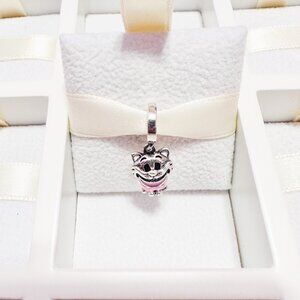 925 Sterling Silver Alice In Wonderland Cheshire Dangle Charm Fits Pandora